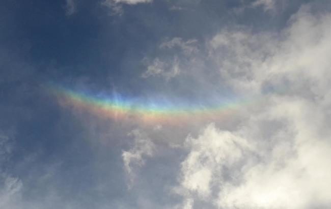 Click to enlarge Circumzenithal arc over Prestatyn, Wales