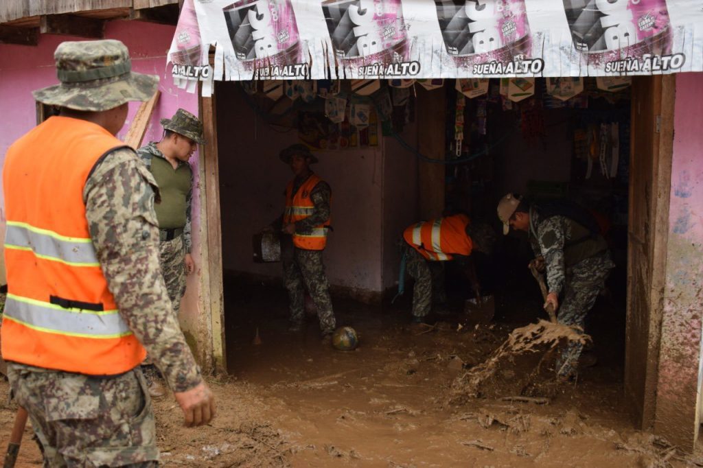 After the landslide in Perené district, Chanchamayo province, Peru.