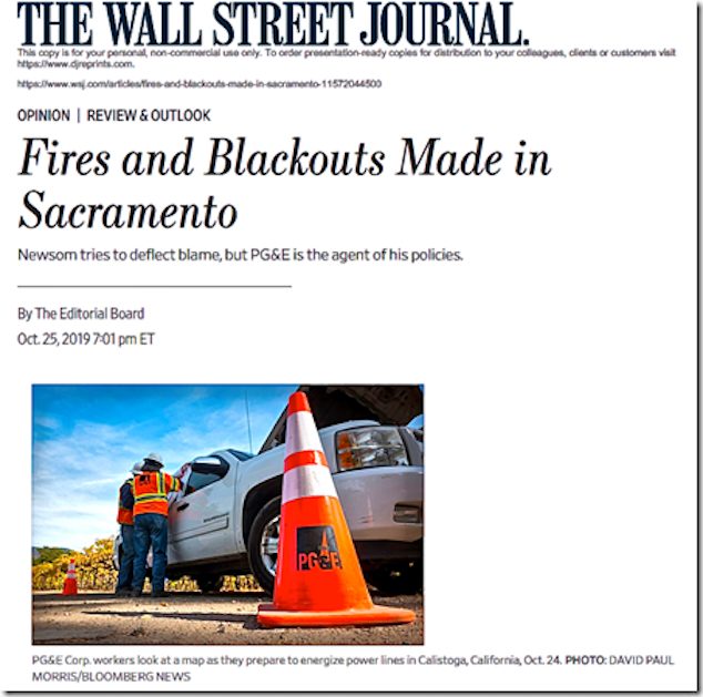 WSJ California fires climate alarmists