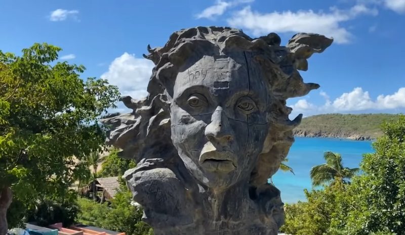 epstein island statue