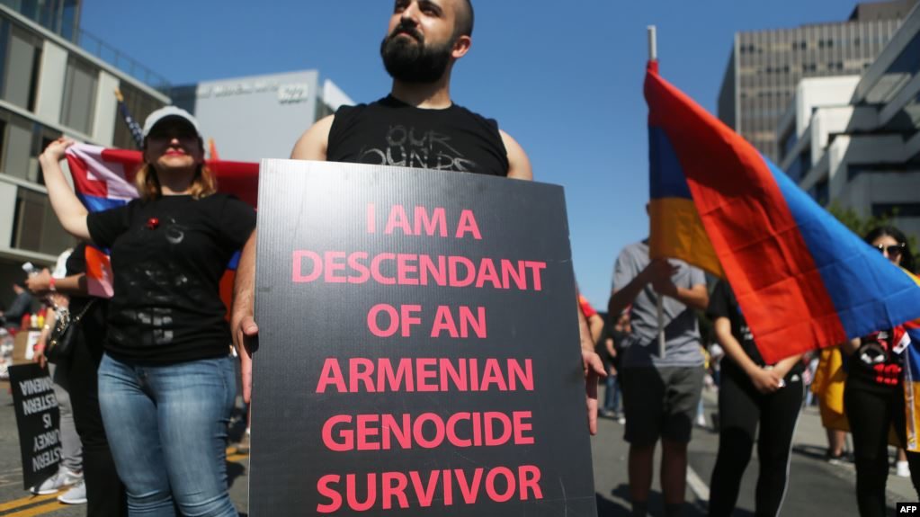 armenian genocide protest sign