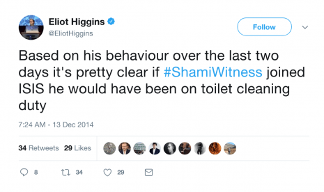 eliot Higgins shamiwitness isis