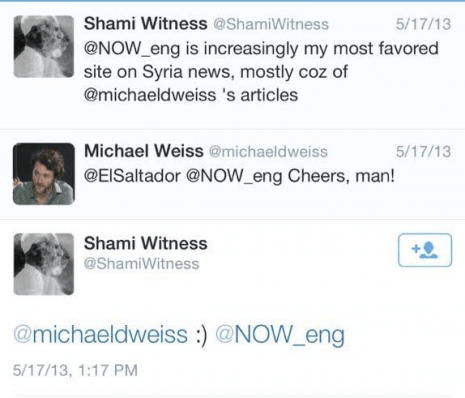 shamiwitness michael weiss isis syria