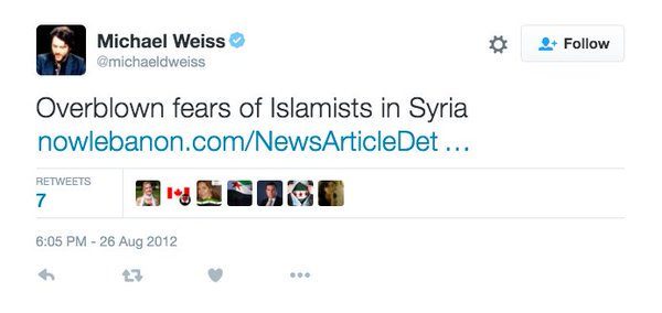 Click to enlarge weiss syria isis tweet