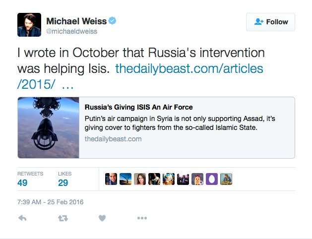 Click to enlarge weiss russia helping isis tweet