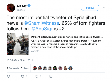 Click to enlarge Liz Sly ShamiWitness Twitter