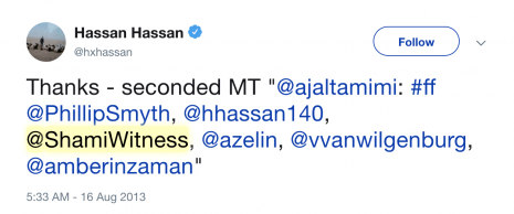 Click to enlarge Hassan Hassan ShamiWitness Twitter