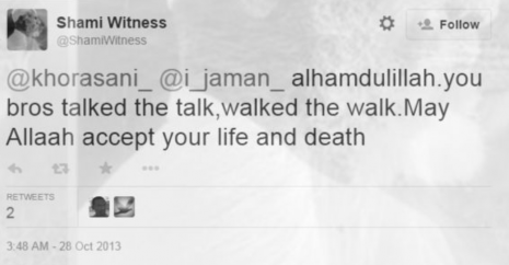 Click to enlarge ShamiWitness walked the walk tweet