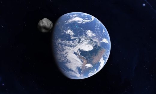 Asteroid approaching Earth