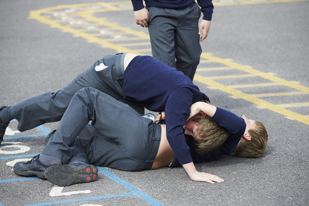 boys play fight