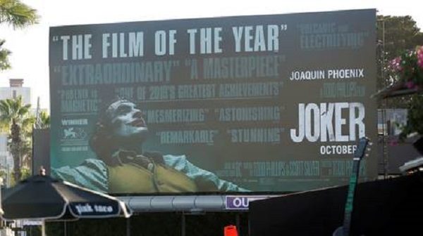 Joker billboard in Los Angeles, CA