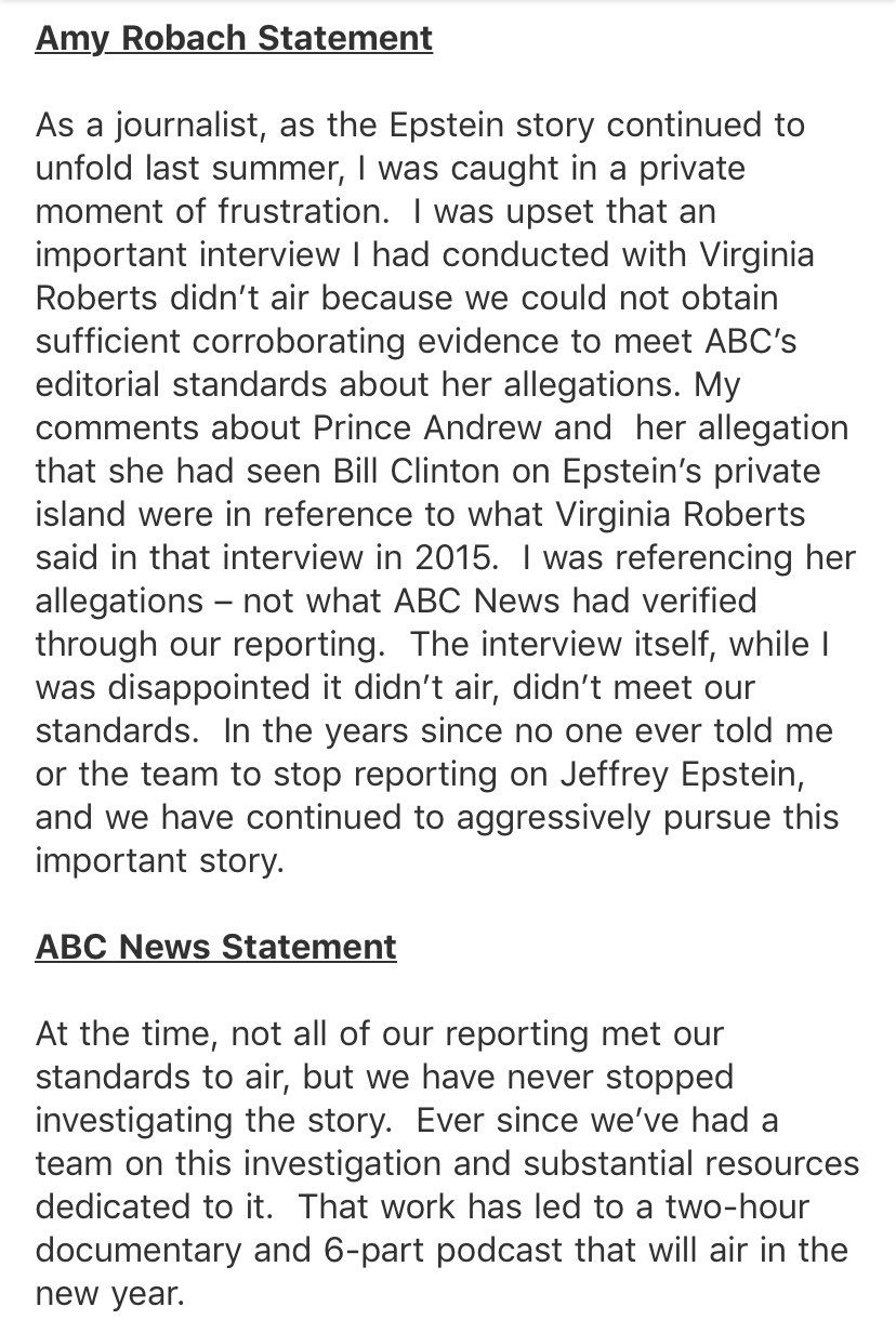 Amy Robach statement ABC