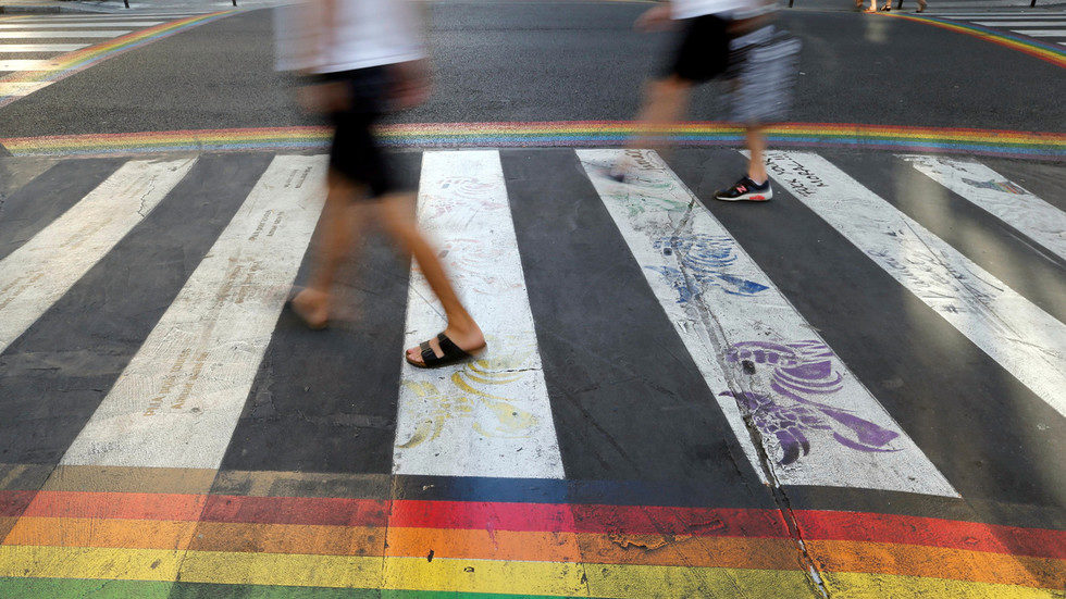 rainbow crosswalks