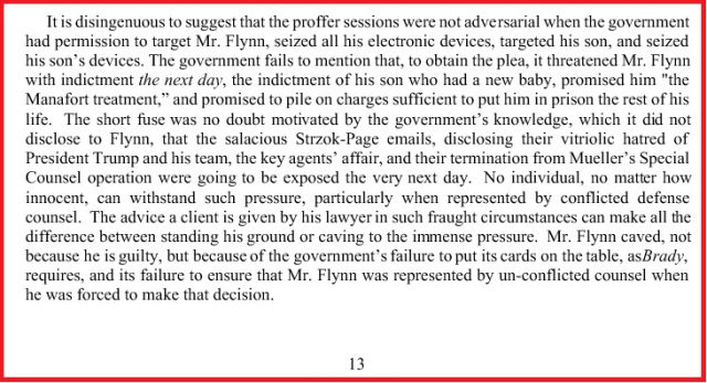 flynn pressure government threats