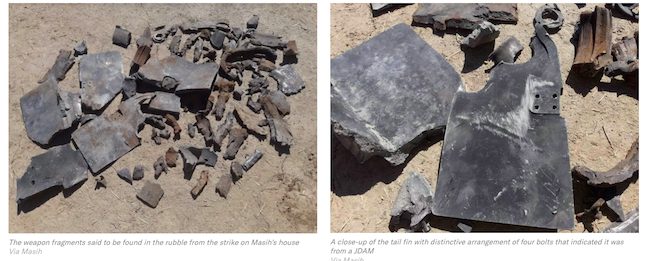 Click to enlarge The weapon fragments airstrike Masih Ur-Rahman Mubarez