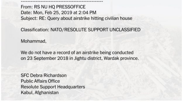 Click to enlarge UN email civilian deaths mullah hafiz