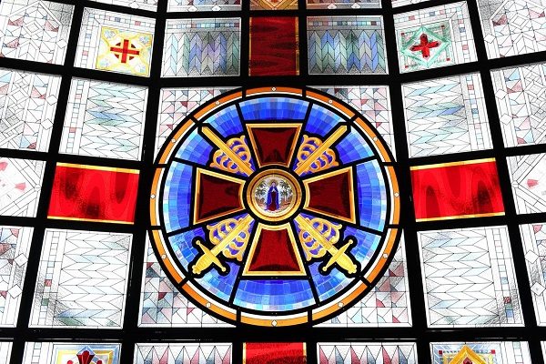 Click to enlarge Stained glass window