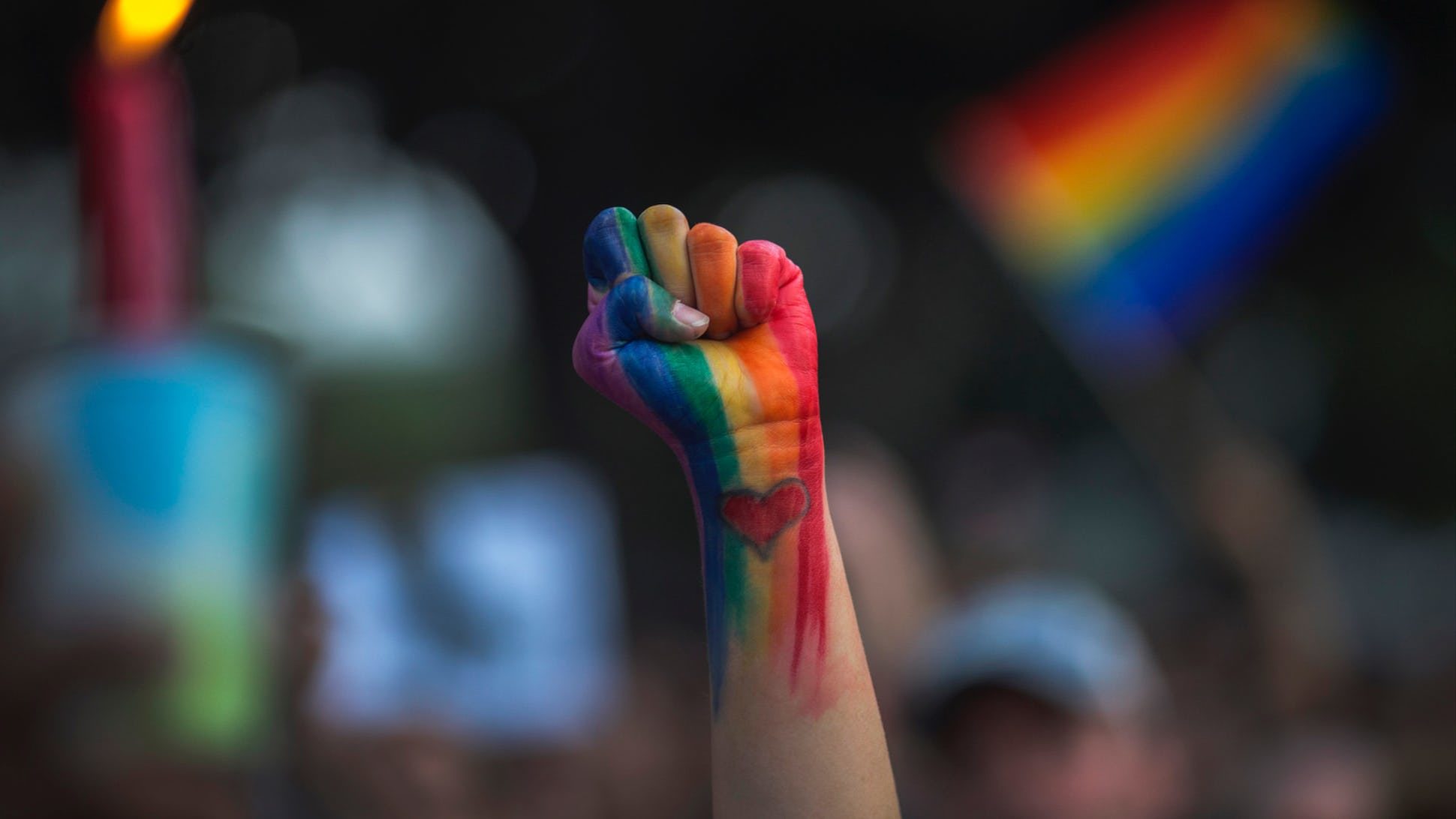 Click to enlarge pride fist LGBT