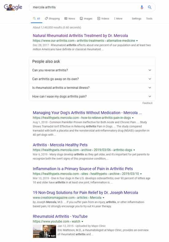 google search mercola