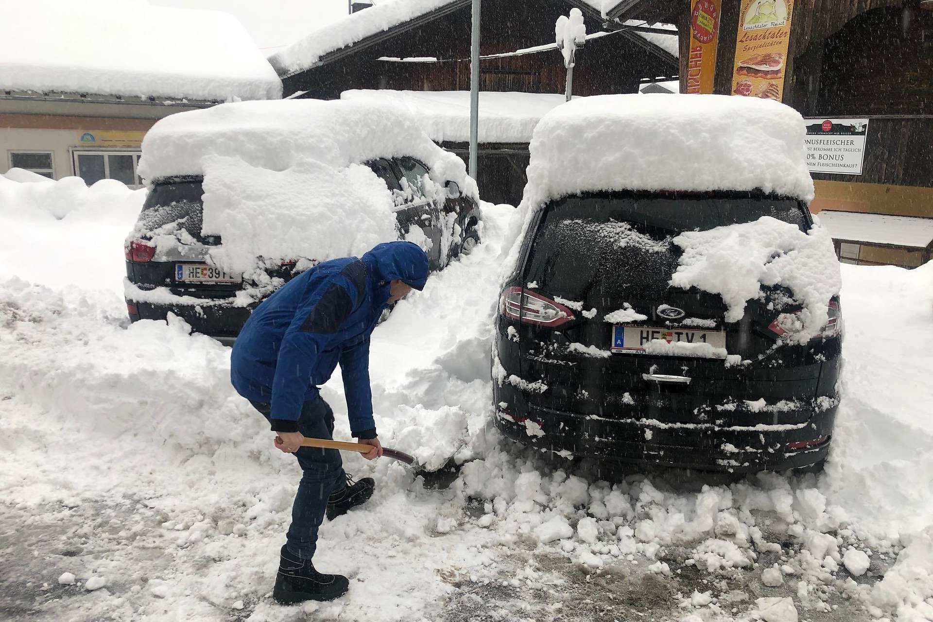 Cars also have to be scooped free
