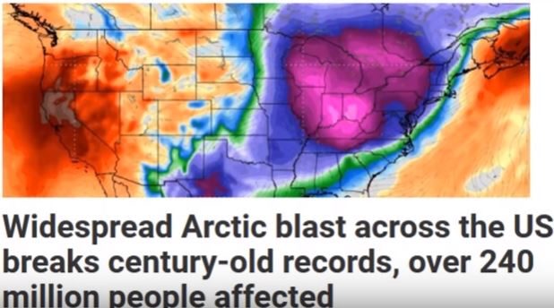 US arctic blast