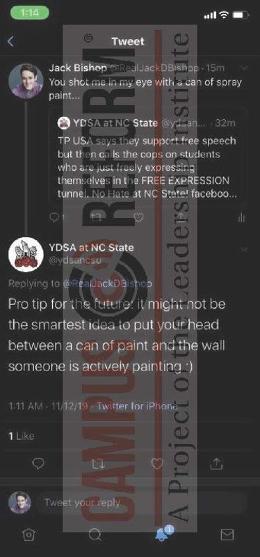 Click to enlarge republican son assault spray paint university