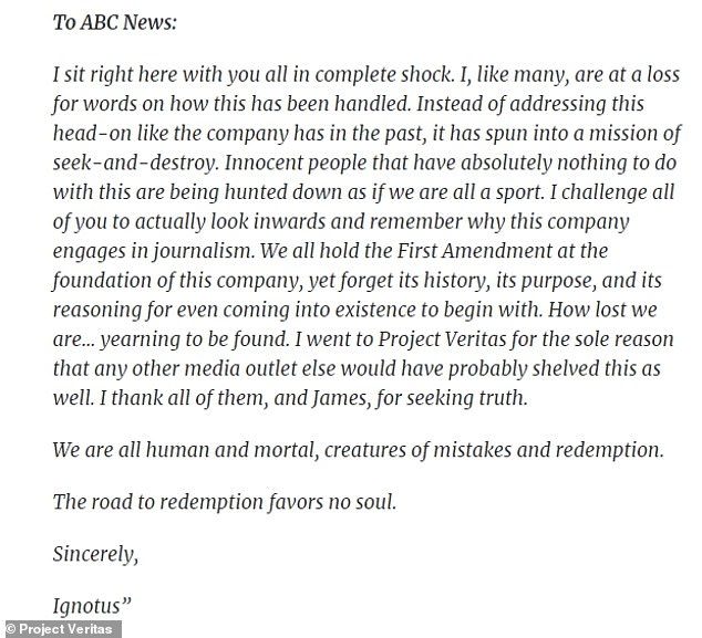Click to enlarge ABC whistleblower statement