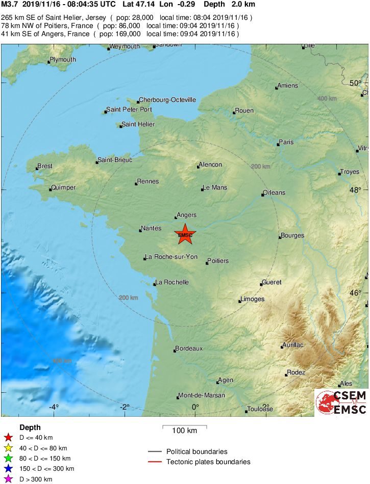 earthquake france m3.7