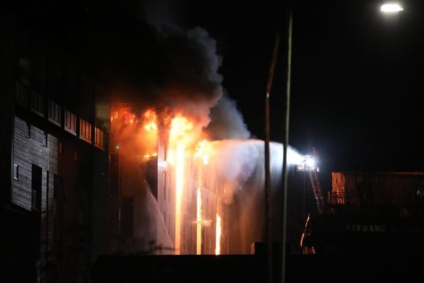 Click to enlarge fire dorm university of Bolton UK