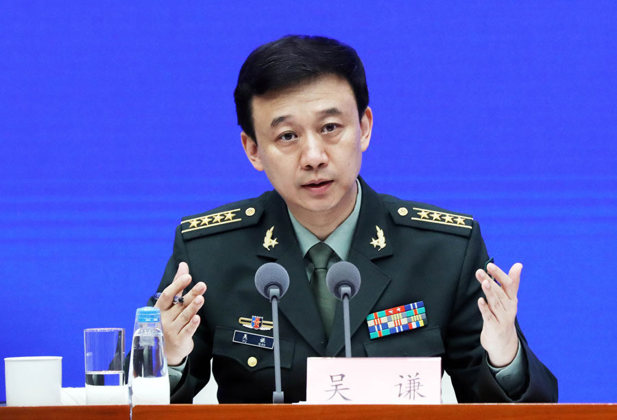 Ministry of Defense spokesman Wu Qian