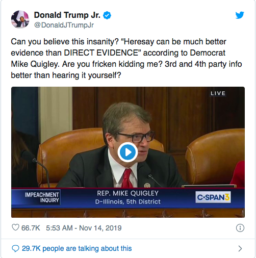 Click to enlarge Donald Trump Tweet Hearsay
