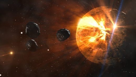 artist meteors earth asteroids