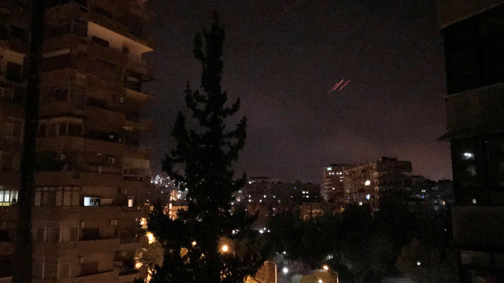 anti aircraft fire over damascus
