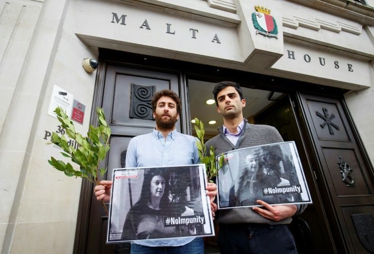 Caruana Galizia's sons Matthew and Paul