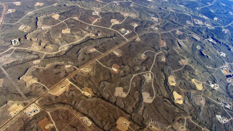 Fracking pads and roads