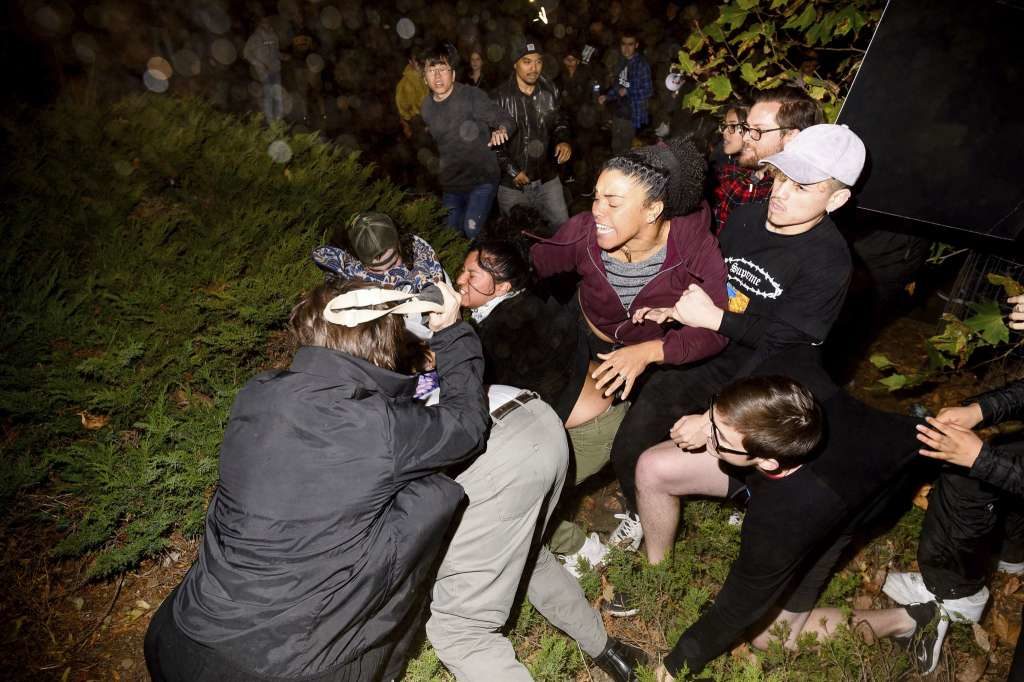 Berkeley protests Ann Coulter Nov 2019
