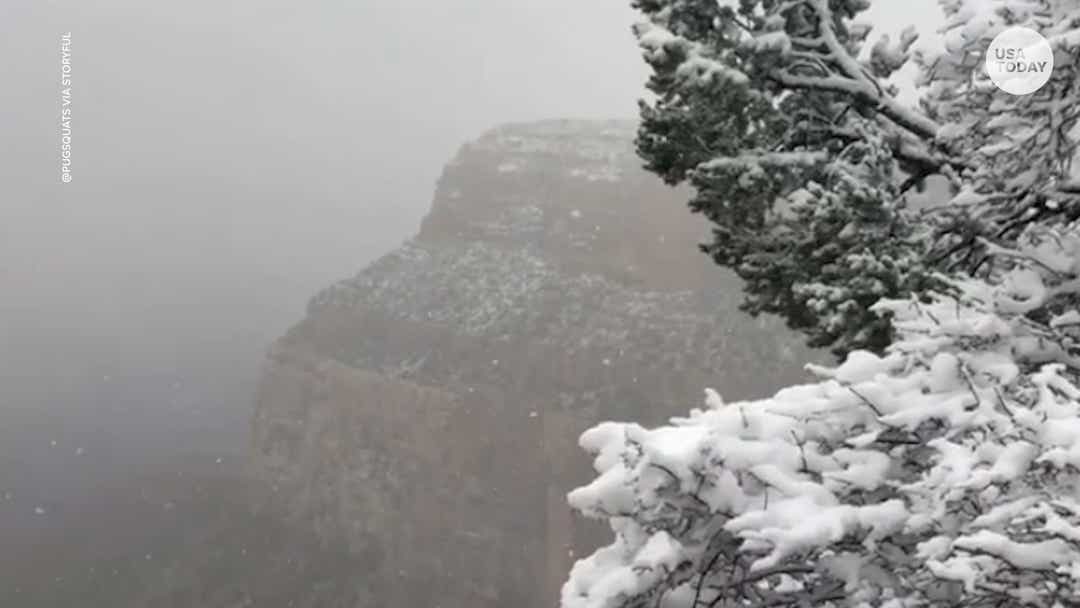 Several inches of snow turns Grand Canyon into winter wonderland