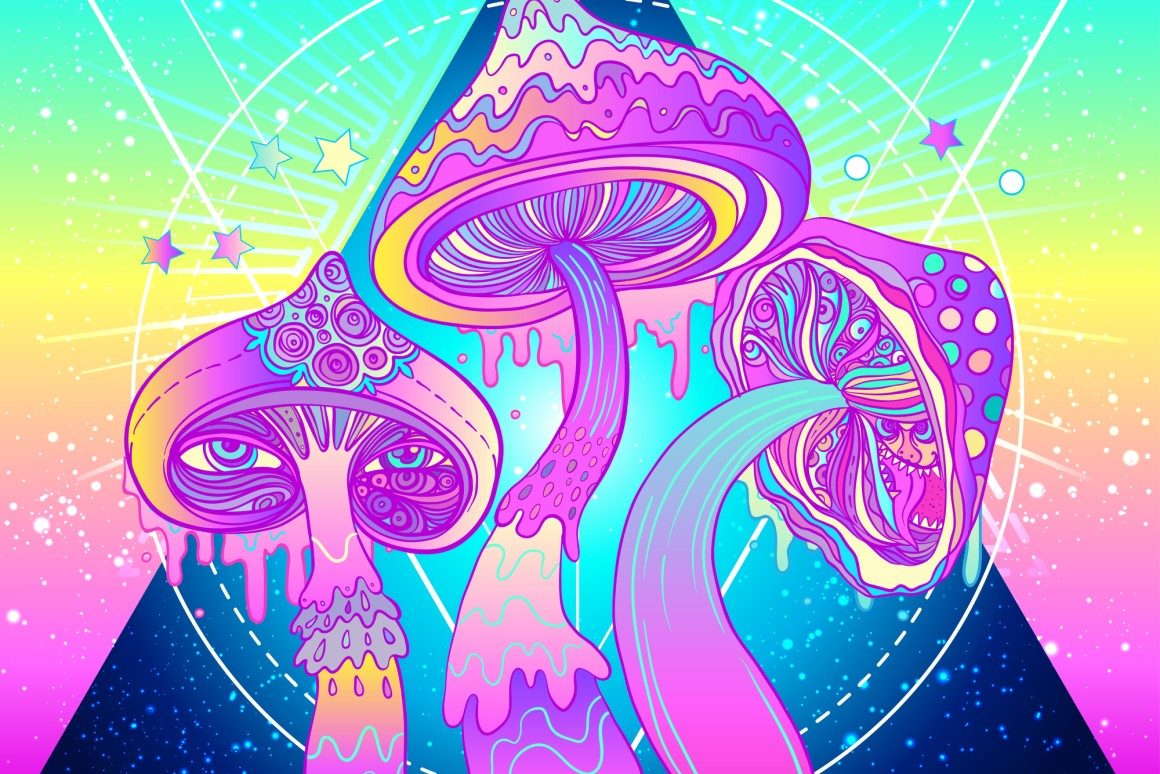 Click to enlarge psychedelic mushrooms image