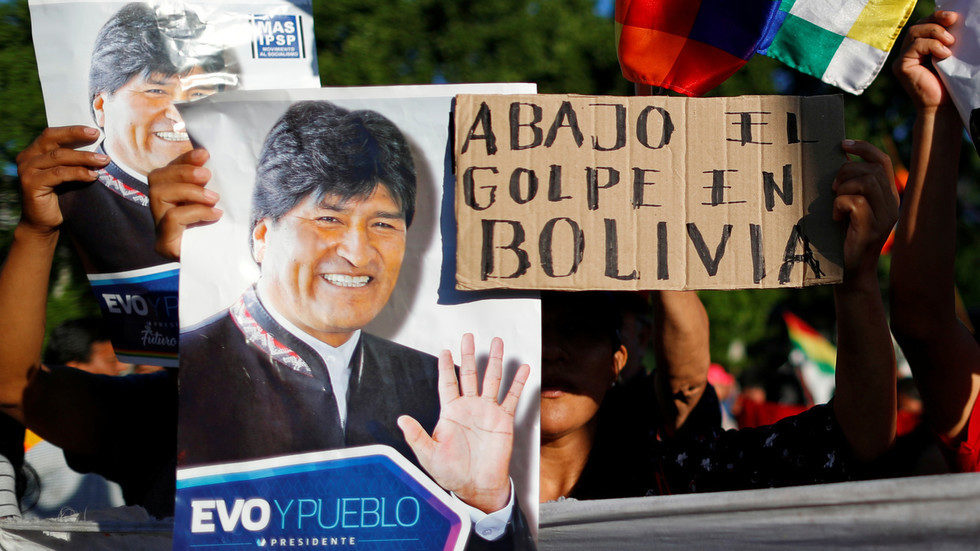 Supporters of ousted President Evo Morales