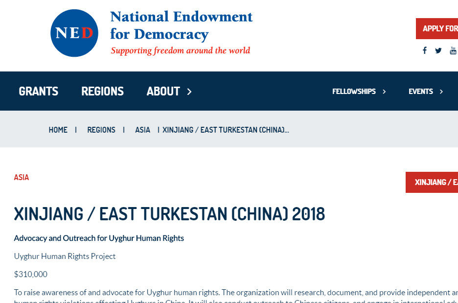 Click to enlarge NED East Turkestan