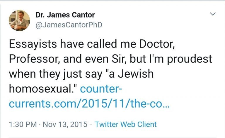 dr. james cantor tweet