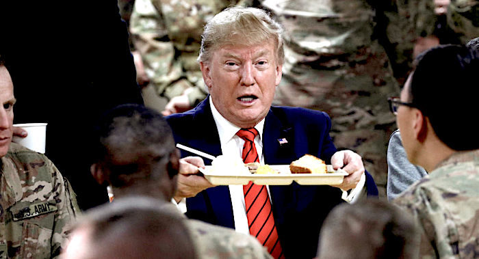Click to enlarge Trump serving Troops