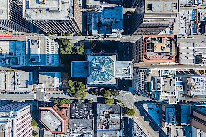 top of city blocks