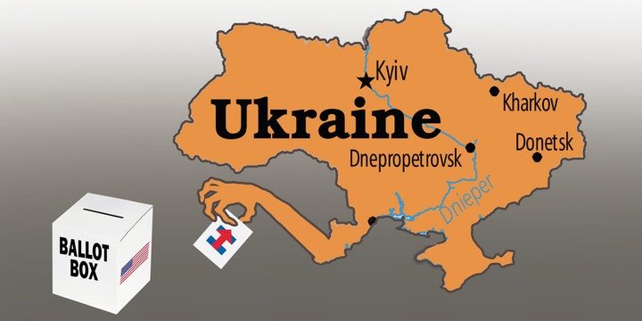 Ukraine interfere US election cartoon hillary trump