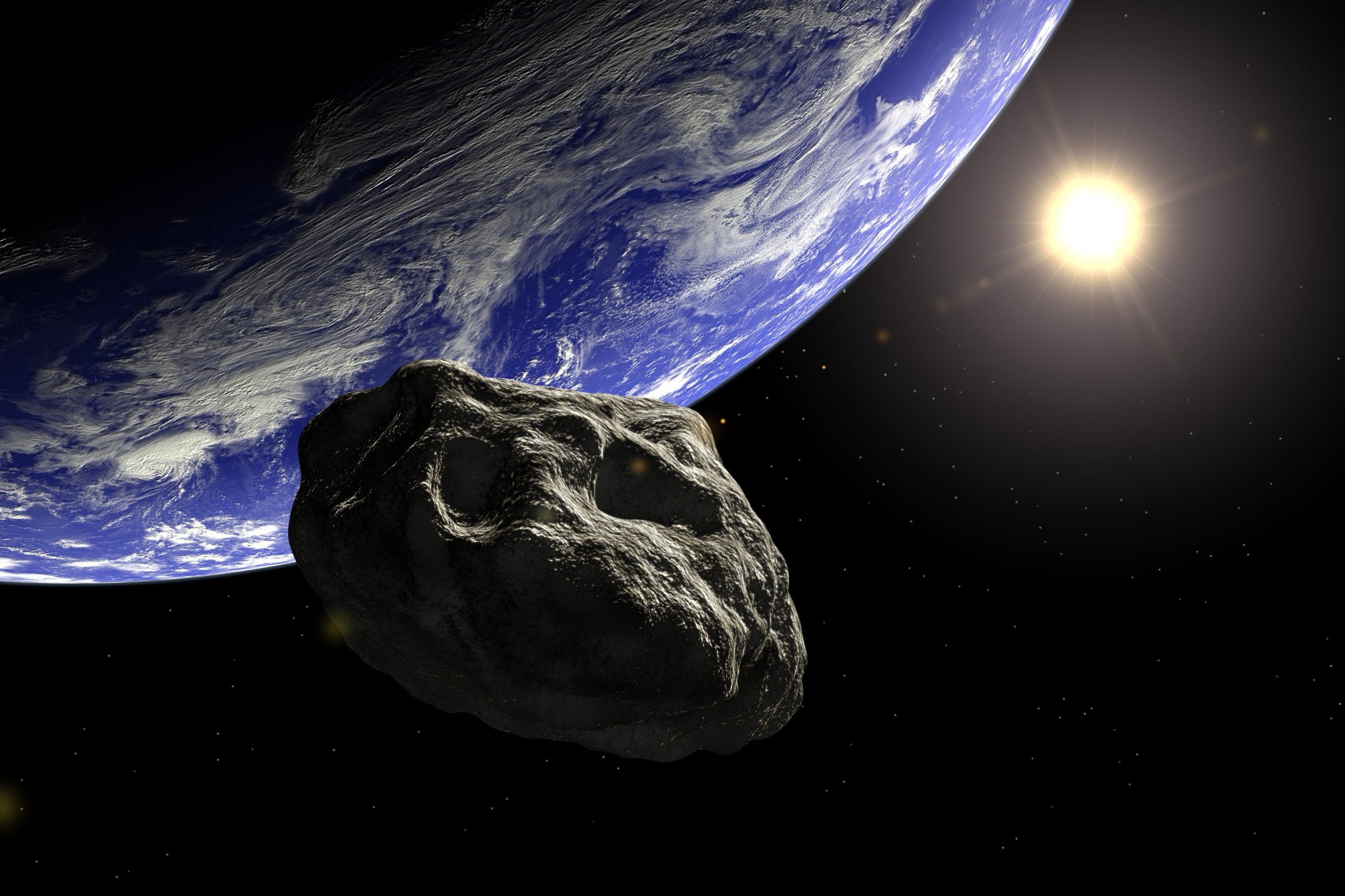 asteroid earth artist impression