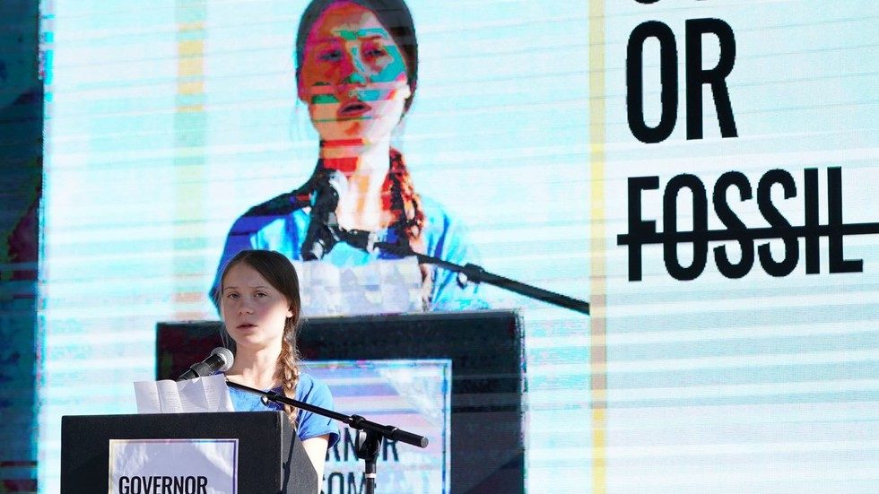 Click to enlarge Swedish teen climate activist Greta Thunberg.