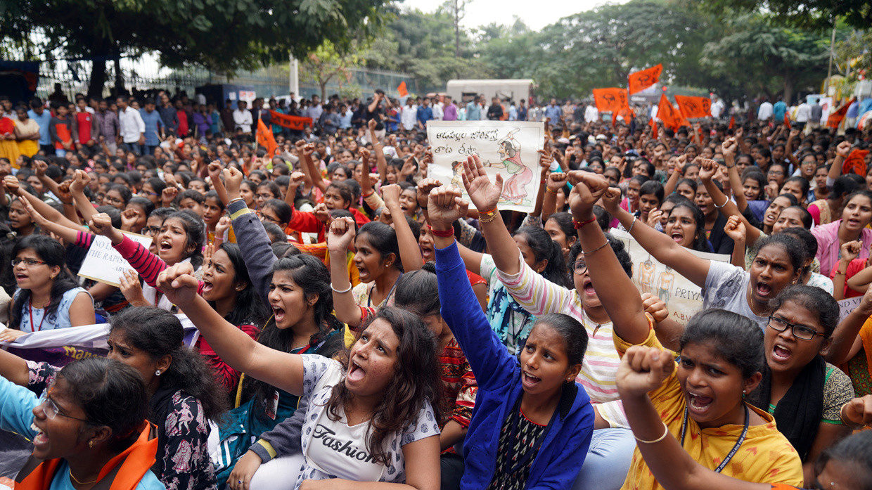 protest india gang rape murder
