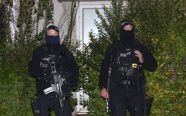 Armed police outside house in Loughton