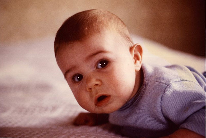 drooling baby