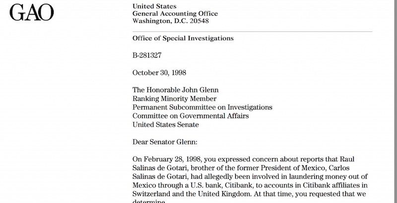 Office of special investigations memo